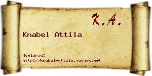 Knabel Attila névjegykártya